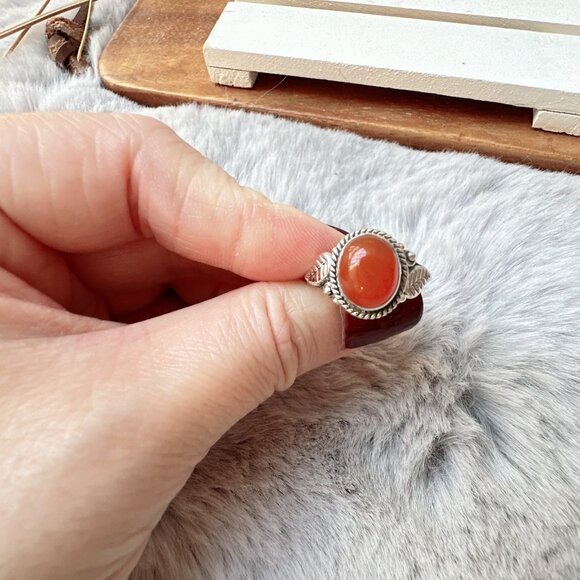 New Carnelian Sterling Silver Ring - Picture 4 of 5
